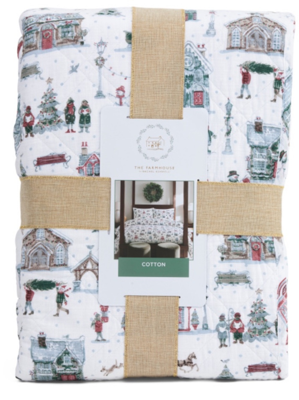 The Farm House By Rachel Ashwell Holiday Cotton Quilt Set-